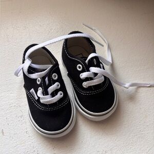 Vans Kids Black Canvas Sneakers